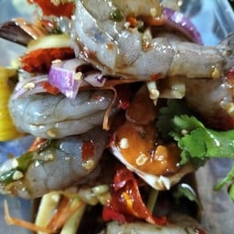 ตำเหลากุ้งสด