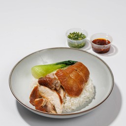 ข้าวหน้าไก่ซีอิ้ว(ส่วนน่อง)