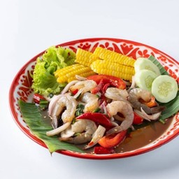 ยำกุ้งสด/กุ้งสุก