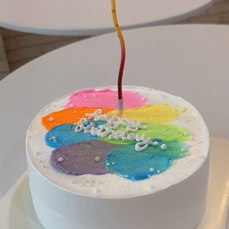 เค้กมินิมอลสายรุ้ง ครึ่งปอนด์