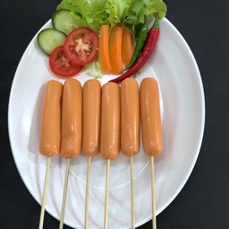 ต้าวลูกชิ้นทอด น้ำจิ้มรสเด็ด แถมฟรีผักสด🍡🌶️