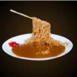 11002 แกงกระหรี่หมี่กรอบ (มังสวิรัติ)