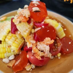 ตำข้าวโพดไข่แดงเค็ม