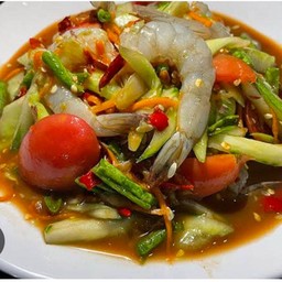 ตำแตงกุ้งสด