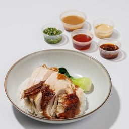 ข้าวคอมโบเป็ด+ไก่ซีอิ้ว+ไข่ต้ม
