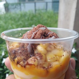 ข้าวโพดอบเนย ภูเขาไฟราดนมข้น