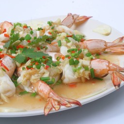 กุ้งนึ่งกระเทียม S