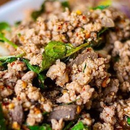 ลาบเนื้อสุก