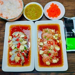 เซ็ทสุดคุ้มม่อนกุ้งดองซอสเกาหลี