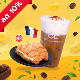 [ลด 10%] Drink and Ham Cheese Croissant Set
