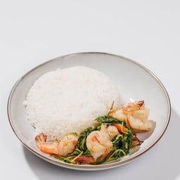 ข้าวราดกระเพรากุ้ง