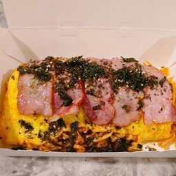 มาม่าโอเคห่อไข่+เบคอน+ชีส+สาหร่าย