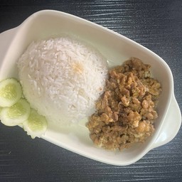 ข้าวหมูสับไข่ข้น