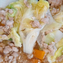 ข้าวผัด ผักกาดขาวหมูสับ