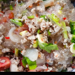 ยำวุ้นเส้นโบราณหมูสับ