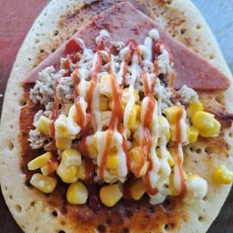 พริกเผา+แฮม+หมูสับ+ข้าวโพด