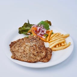 สเต็กหมูพริกไทยดำ