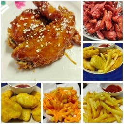 ไก่ทอด กระเพรา นักเก็ตเฟรนช์ฟรายส์ .byภูริศรา