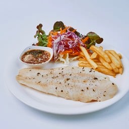 สเต็กปลาดอลลี่ย่างซอสแจ่ว