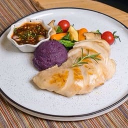 สเต็คอกไก่ย่าง น้ำจิ้มแจ่ว