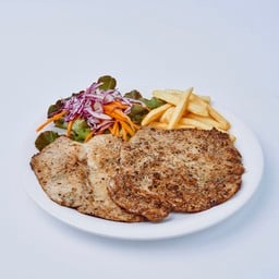 สเต็กไก่พริกไทยดำ+สเต็กหมูพริกไทยดำ