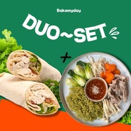 [เซตสุดฮิต] แรปสลัดพร้อมทาน + เซตสุกี้บะหมี่ผัก