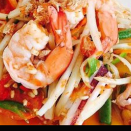 ตำไทยกุ้งสุก 3รสอร่อยกำลังดี