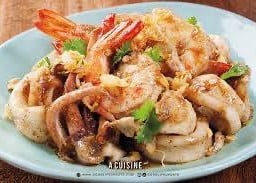 กระเทียมทะเล ราดข้าว