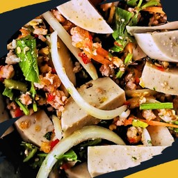 ยำหมูยอ(ใส่หมูสับ)