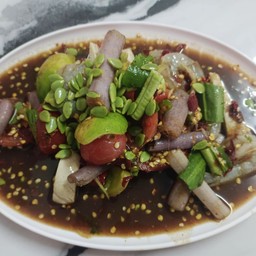 ตำเหลากุ้งสด