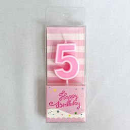 เทียนพาสเทล เลข 5