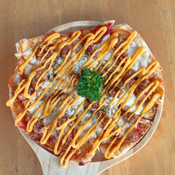 โรตีพิซซ่าชิคเก้นชีสดิป