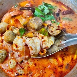 Spicy Tom Yum Soup With Straw Mushrooms