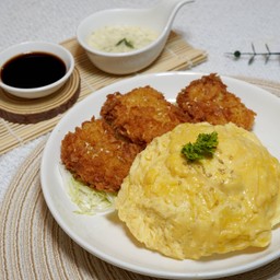 ข้าวไข่ข้นซากานะคัตสึ (ปลา)