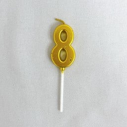 เทียนสีทอง เลข 8