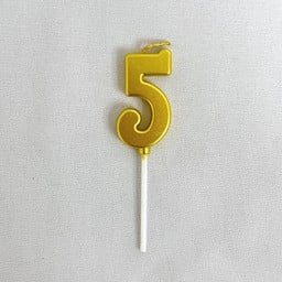 เทียนสีทอง เลข 5