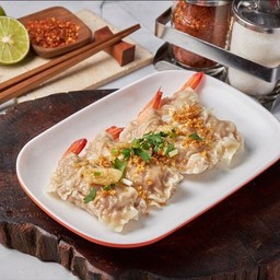 เกี๊ยวกุ้งจัมโบ้ลวก