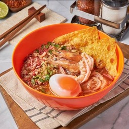 ก๋วยเตี๋ยวต้มยำกุ้ง+ไข่ตาหวาน