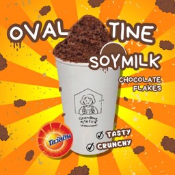 น้ำเต้าหู้โอวัลตินปั่น และช็อกโกแลตเฟลค