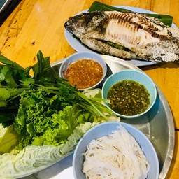 เมี่ยงปลาเผา #เครื่องเคียงพร้อมทาน..