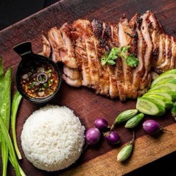 Grilled Pork With Black Pepper Fried Egg On Rice