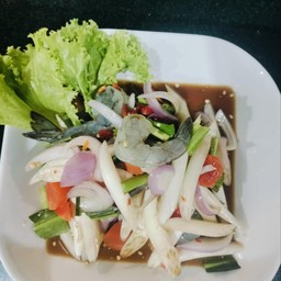 ยำไหลบัวกุ้งสด