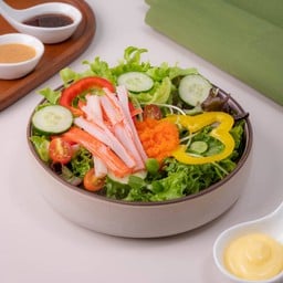 สลัดผักปูอัด+ไข่กุ้ง