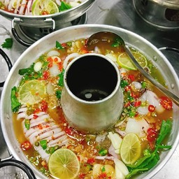 หมึกไข่นึ่งมะนาว