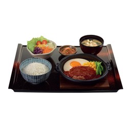 เซตแฮมเบอร์เกอร์เนื้อกระทะร้อน