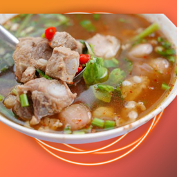 ต้มแซ่บกระดูกอ่อน + เห็ดออรินจิ