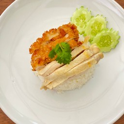 ข้าวมันไก่+ไก่ทอด