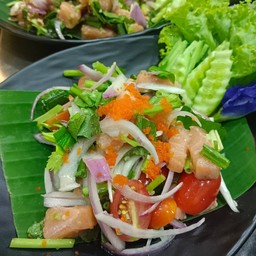 ยำแซลมอนวาซาบิ