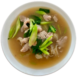 เส้นใหญ่ราดหน้าหมูหมัก