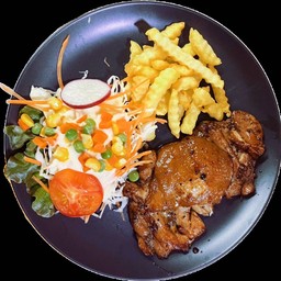 สเต็กไก่พริกไทยดำ